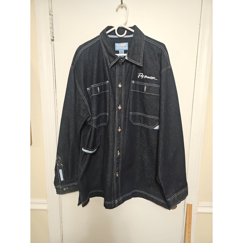 PJ Mark Jacket Men XXLarge Denim  Jean Jacket  Retro Y2K